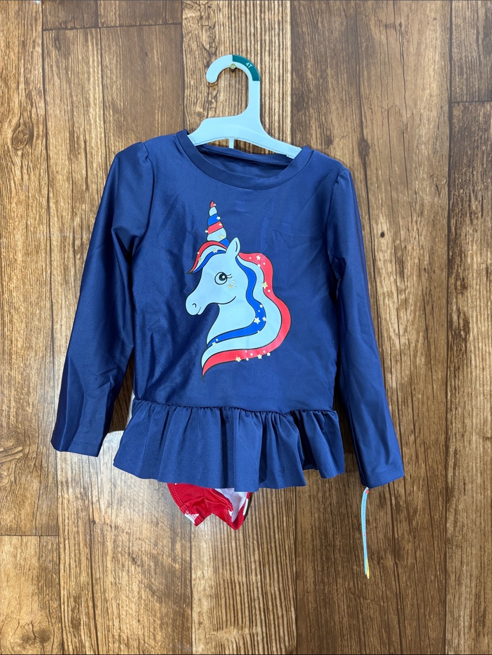 Cat & Jack Navy Unicorn Two Piece Swim Suit